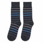 M1004 Dark Grey Striped Socks