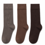 M1005 Earth Tone Ribbed Crew Socks