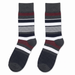 M1007 Grey & White Striped Socks