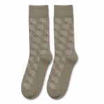 M1017 Khaki Crew Length Cotton Socks