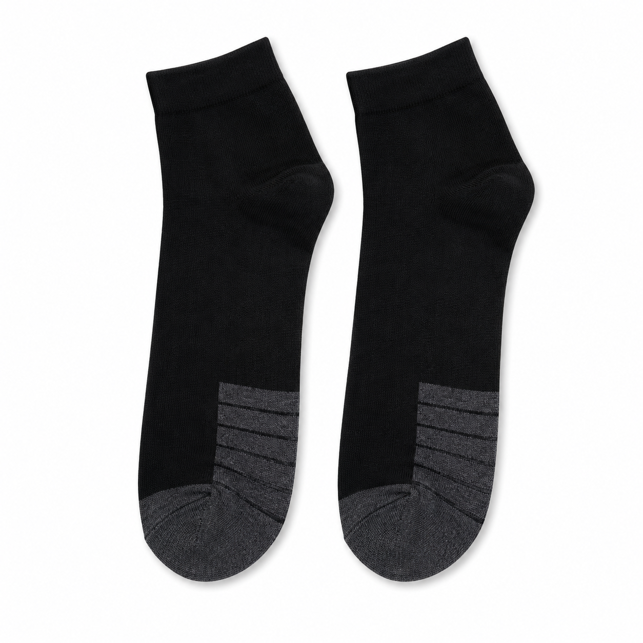 M2011 Black Ankle Socks with Grey Stripes M2011 Black Ankle Socks with Grey Stripes - Image 1