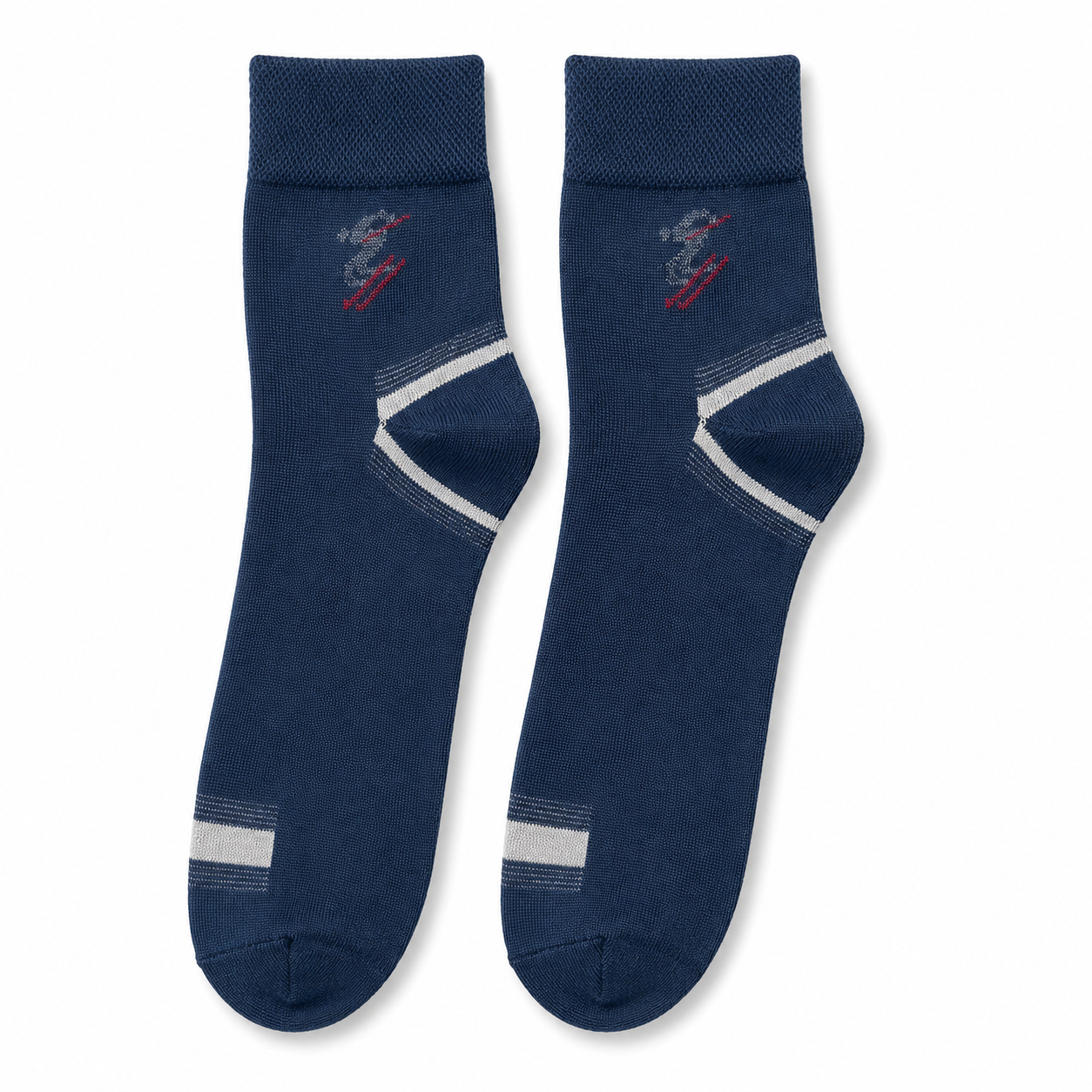 M2013 Navy Blue Cotton Ankle Socks M2013 Navy Blue Cotton Ankle Socks - Image 1
