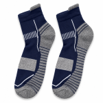 M3004 Blue Grey Performance Socks with Heel Pull Tab