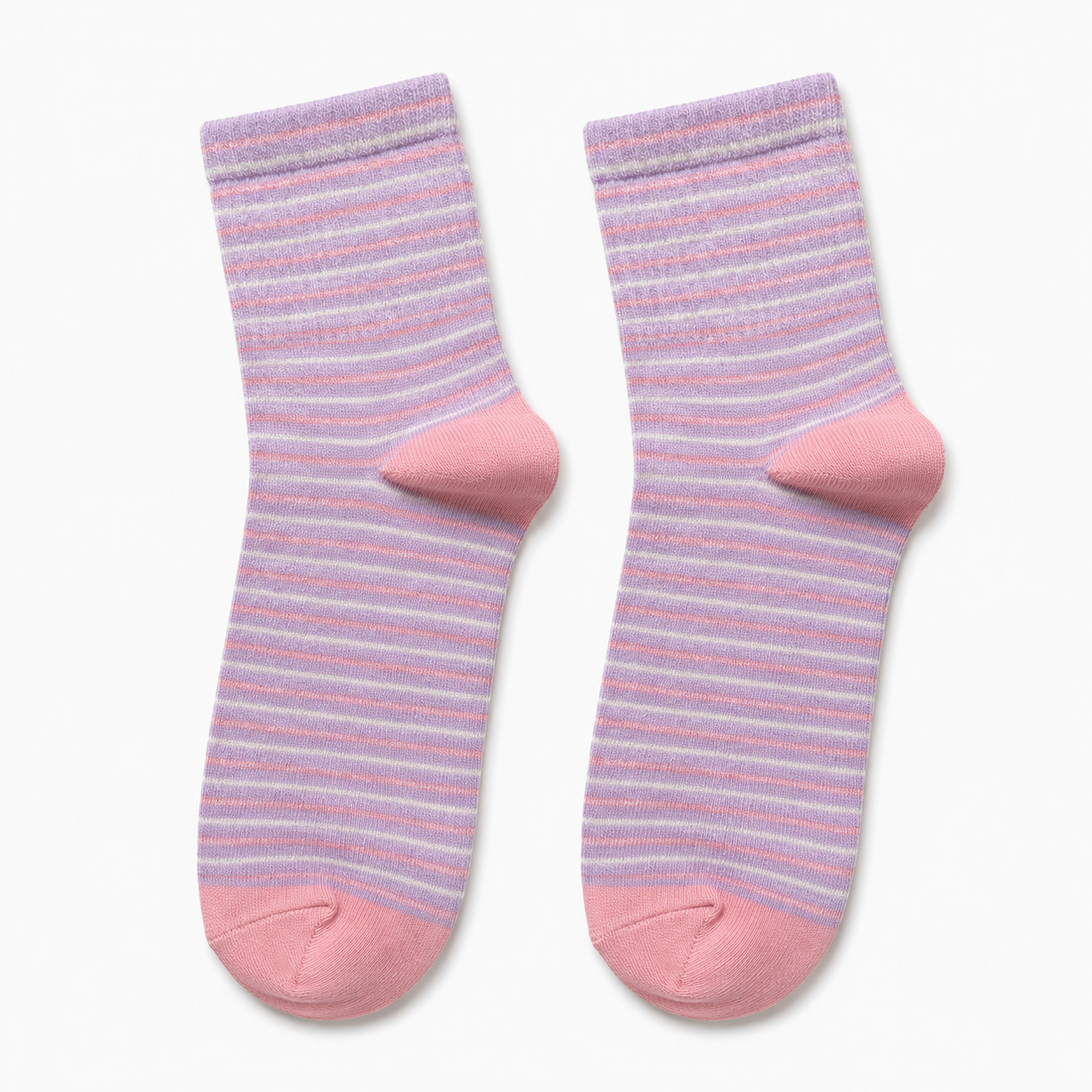 Pastel Striped Cotton Socks L3009 Pastel Striped Cotton Socks - Image 1