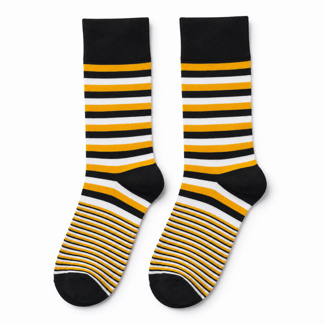 Yellow Stripe Cotton Socks model M1013 Yellow Stripe Cotton Socks - Image 1