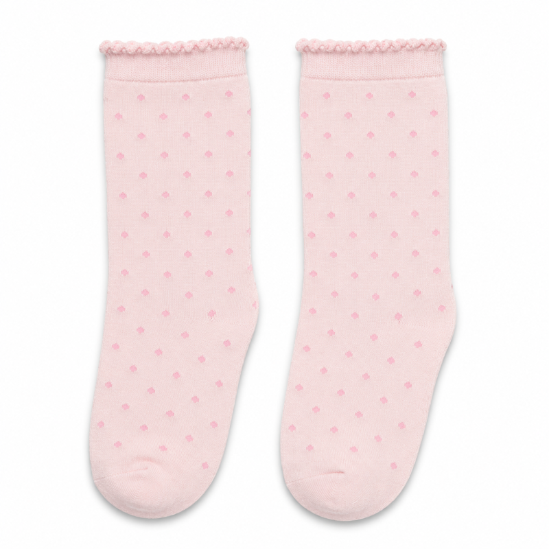 L5002 Light Pink Polka Dot Socks
