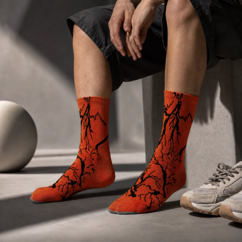 A4001 Lightning Strike Socks Model