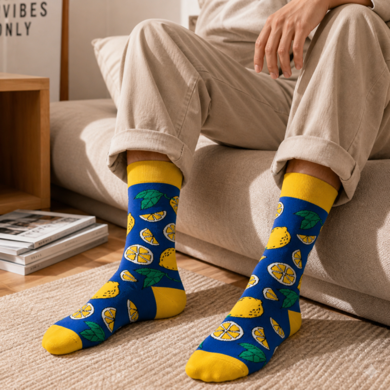 A4004 Lemon Slice Socks Model